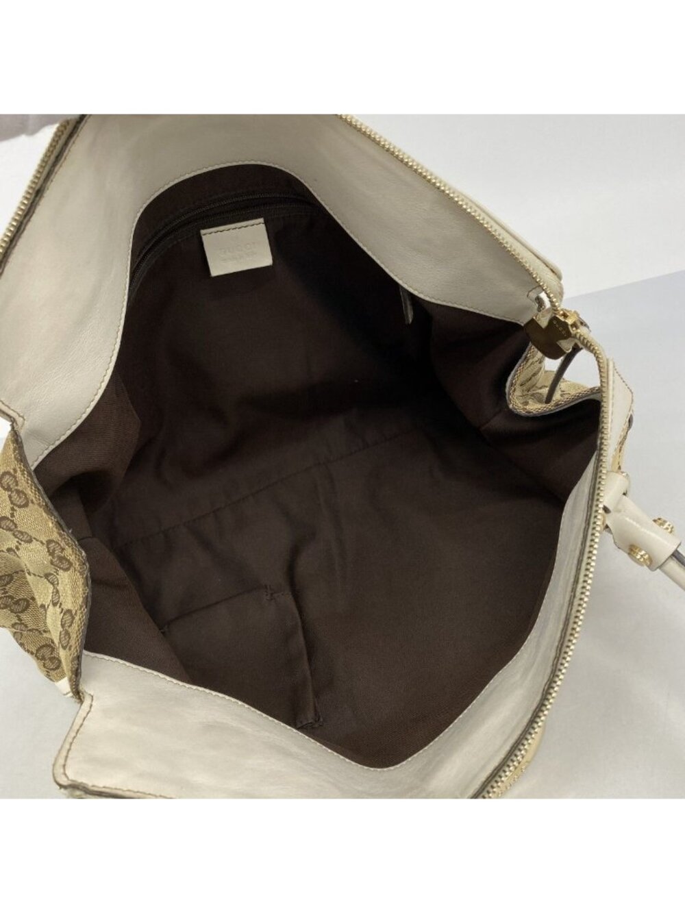 Gucci Tote GG Canvas Brown Gold - Picture 4 of 10